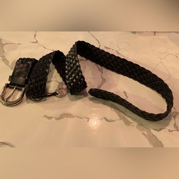 Michael Kors lattice woven leather belt - Picture 1 of 6